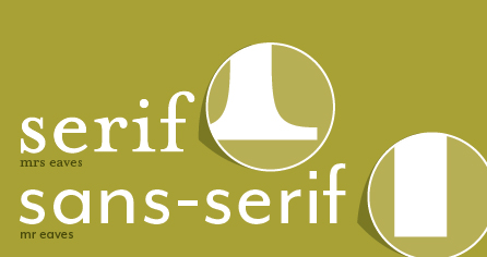 serif vs sans-serif