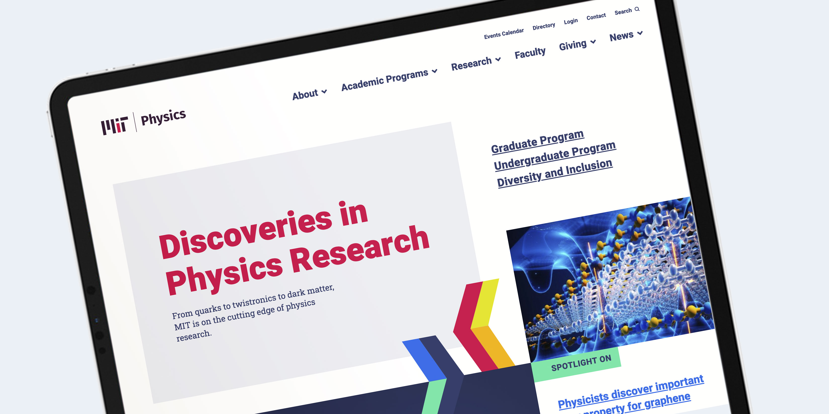 MIT Physics website design