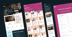 The Women's Network Website Design Layouts
