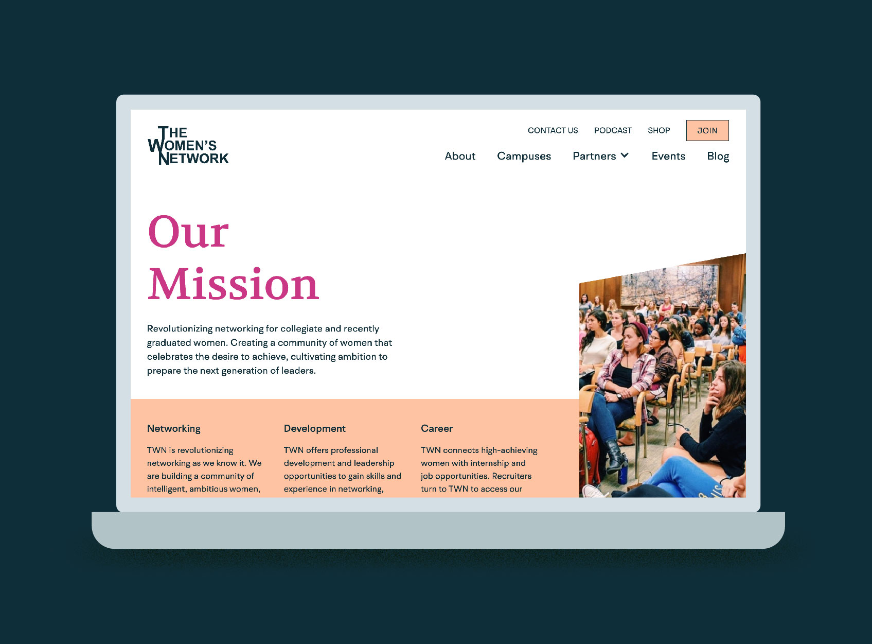 Our Mission page design